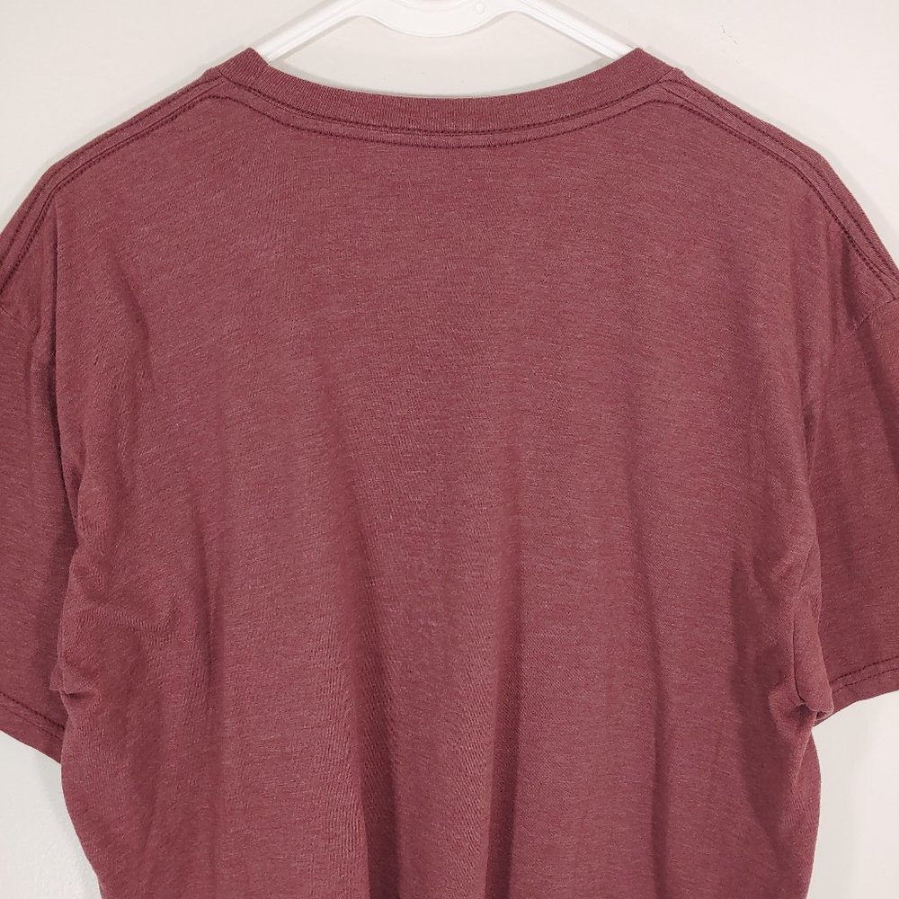 Billabong Soft Graphic T-Shirt Surf Waves Logo Maroon Men's Large - Picture 5 of 7